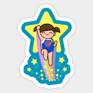 Super Kawaii Gymnast Sticker